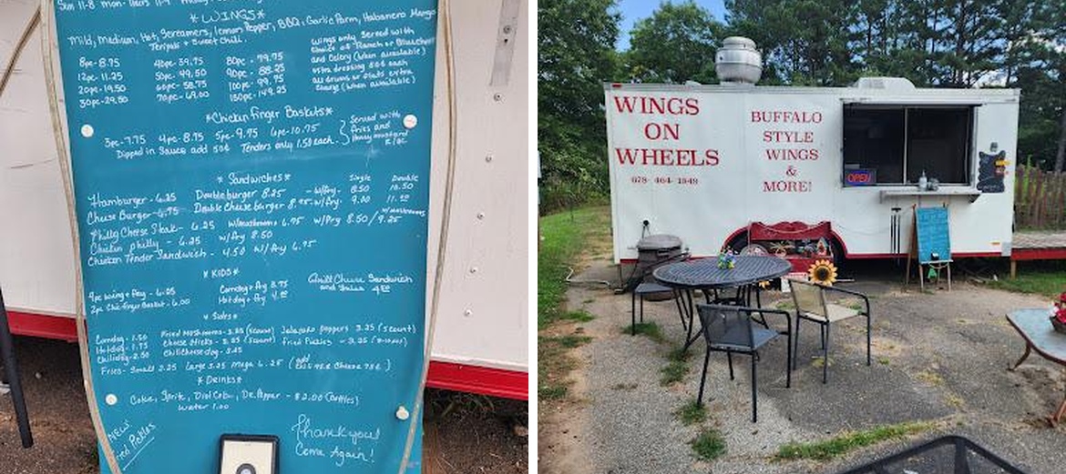 Wings on Wheels Menu